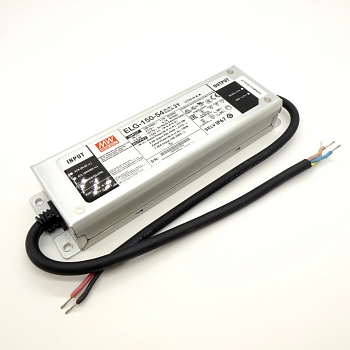 ELG-150-54-3Y - AC-DC, 151,2Вт, IP67, вход 100…305В AC, 47…63Гц/142…431В DC, ККМ, выход 27...54В/2,8А, изоляция 3750В AC, в кожухе 219х63х35,5мм, -40…+70°С, провод заземления