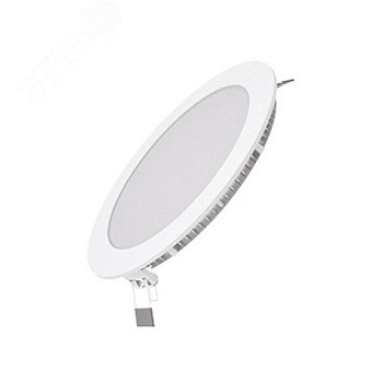 Светодиодный встраиваемый светильник ультратонкий круглый IP20 15W 4100K 1/20 939111215