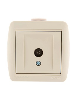 Розетка телевизионная оконечная TV ОП Nata 16А IP20 крем. 710-0300-130