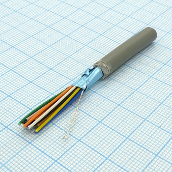 CCC18GG - Кабель коммуникационный 18 проводов, бухта 50м, экранированный, 28AWG, серый, цена за 1м.