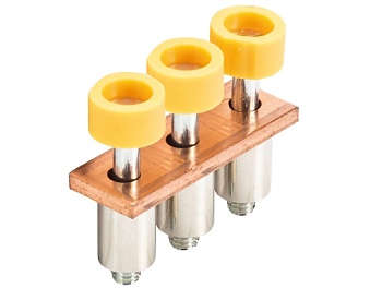 Соед. мостик IVB WK4 E/U-3 - Соединительная перемычка, винтовая, изолированная, 3 полюса, для клемм: WK 4 E/U; WKM 4/15