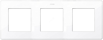 Рамка 3-м Simon24 бел. 2400630-030 - Рамка на 3 поста, S24, белый