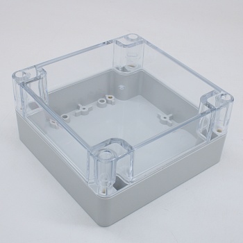 G278C - Герметичный корпус из поликарбоната с прозрачной крышкой, IP65, светло-серый