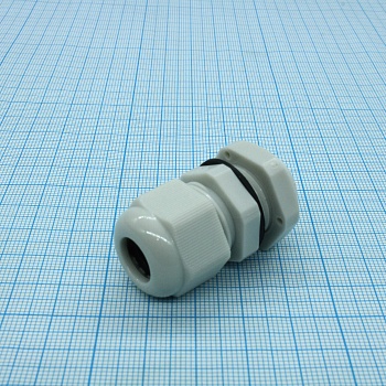 Кабельный ввод M18-LG - Кабельный ввод, M18х1,5, диапазон зажимаемых проводников: 5 - 10 мм, SW 22 мм, пластик, серый