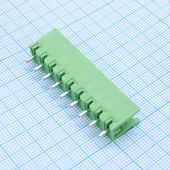 2EGTV-5.0-09P-14-100 - Разъемный клеммный блок на плату, 9 контактов. Серия 2EGTV-5.0