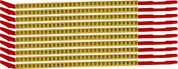 brd333113 - SCNG-10-D клипсы жёлтые, 300шт/упак, для провода 2,8-3,4мм диаметра, легенда D