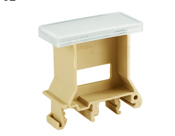 Держатель маркировки B2(DY) - Держатель маркировки, пластик, широкий, цвет: светло-коричневый тип монтажа: DIN 35