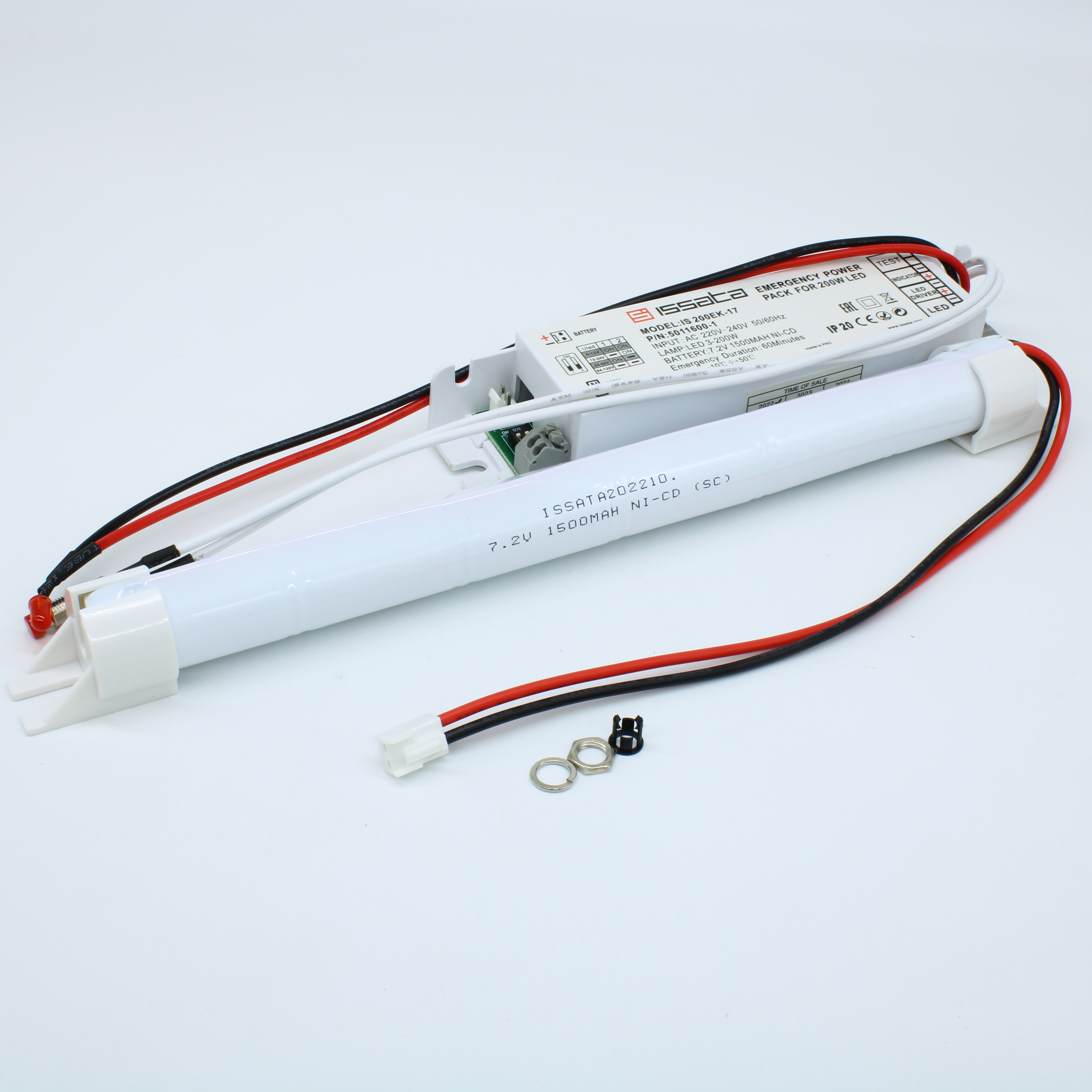 IS 200 EK-17 - Комплект аварийного питания AC/DC LED 3…200 Вт, акб N-Cd 7,2В*1700мАч