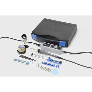 Набор инструментов 908+ new tool kit - Портативная паяльная станция с блоком регулирировки.В наборе-паяльник,сменные жала,антистат. пинцет,подставка д/паяльника,припой с канифолью,оловоотсос,отвертка со сменными битами,губка металлическая