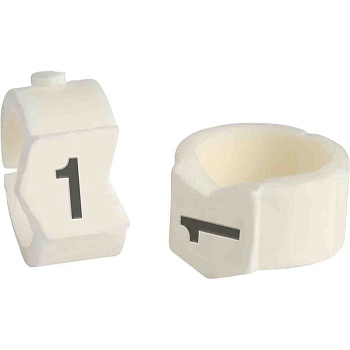 brd133501 - SCN-36-1 клипсы белые, 50шт/упак, для провода 8,6-11,1мм диаметра, легенда 1