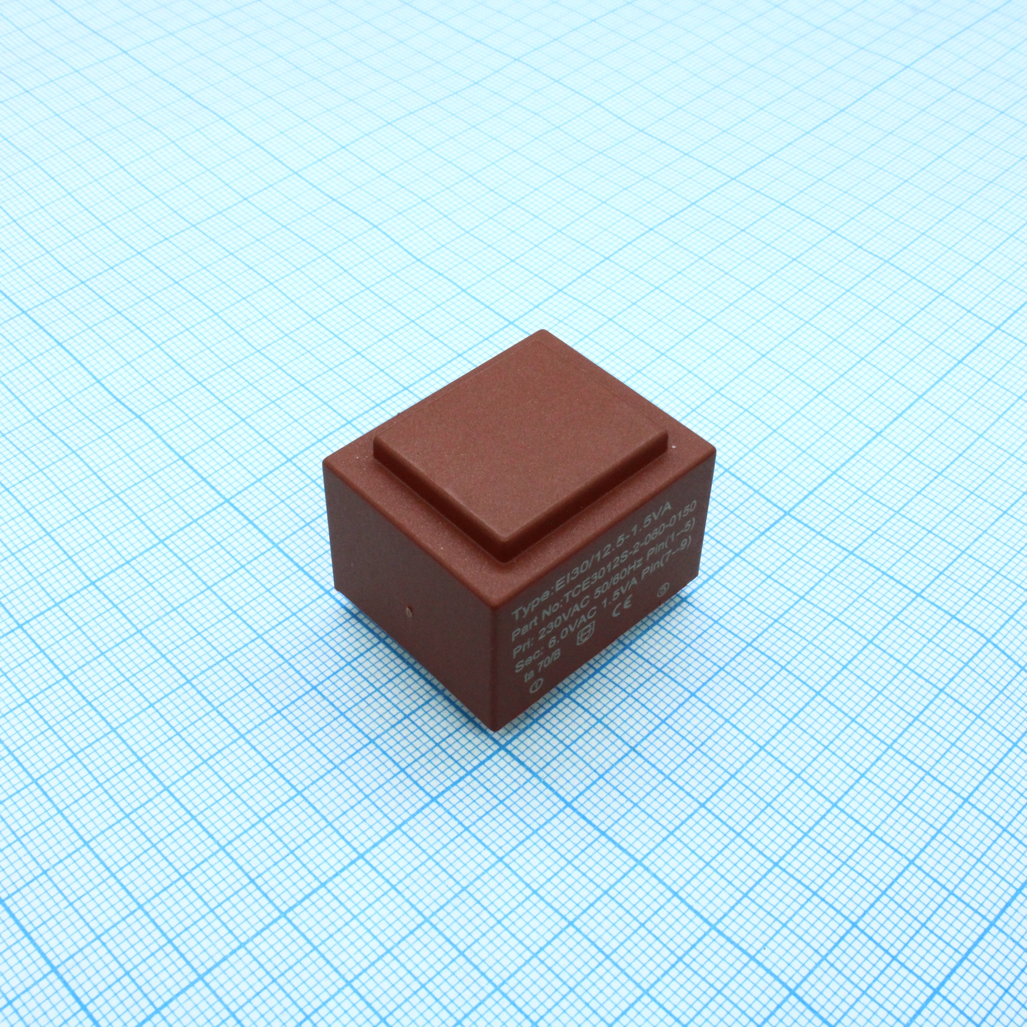 TCE3012S-2-060-0150 - Трансформатор питания 1.5ВА  230В 6В/250мА ta 70°C/B (EI 30/12.5) 24.5мм
