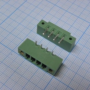 15EDGRM-3.81-04P-14-00A(H) - Разъемный клеммный блок на плату, 4 контакта. Серия 15EDGRM-3.81