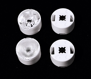 AT16D9H13G - Линза белая для светодиода 3535/3030,  ~13°,  D=16,1mm  H:9,7mm, PMMA