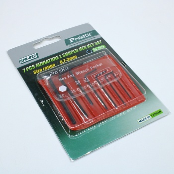 8PK-022 - Набор Ключи шестигранники мини 0.7-3мм (7шт)