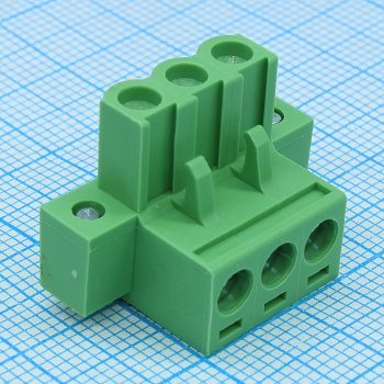 2ESDVM-03P - Винтовой соединительный штекер подключаемый 3 контакта шаг 5.08 мм