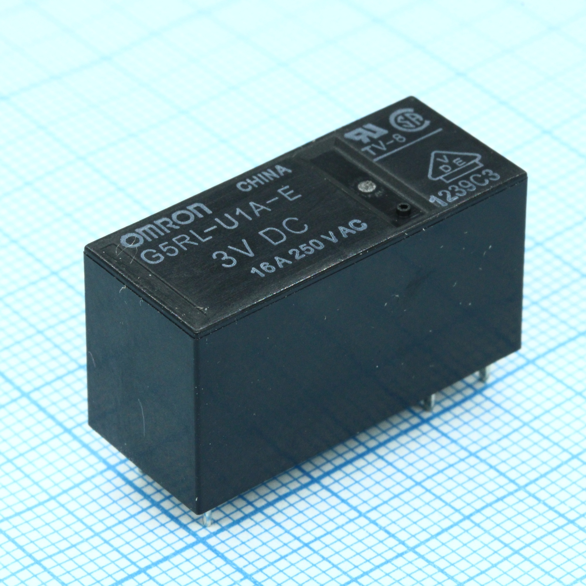 G5RLU-1AE-3DC - Реле силовое 16А один контакт на замыкание катушка 3В 29х12.7х15.7мм монтаж в отверстие