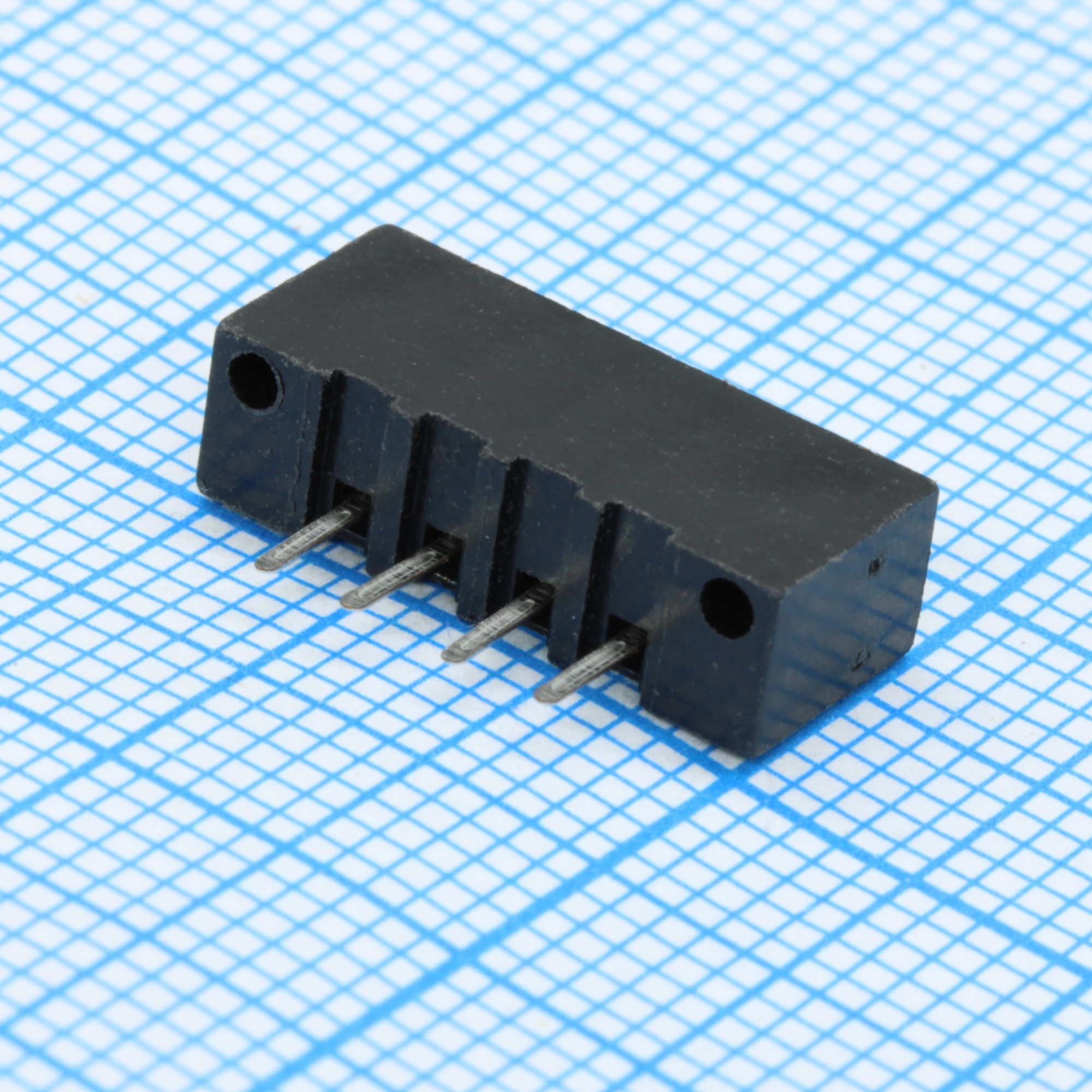 DS1020-04ST1D - FPC разъем для шлейфа на плату прямой 4pin, шаг 2.54мм