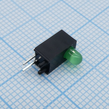 L-710A8RS/1GD - Светодиод 3мм с держателем/зеленый/568нм/8-20мкд/40°