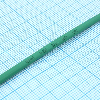 Трубка термоусадочная ТУТ нг 2,0/1,0 зеленая - 1м, не поддерживает горение