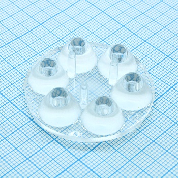 C11806_ANNA-40-6-M - Круглая групповая линза под 6светодиодов, ~20°, D=40 mm   H=10,7 mm