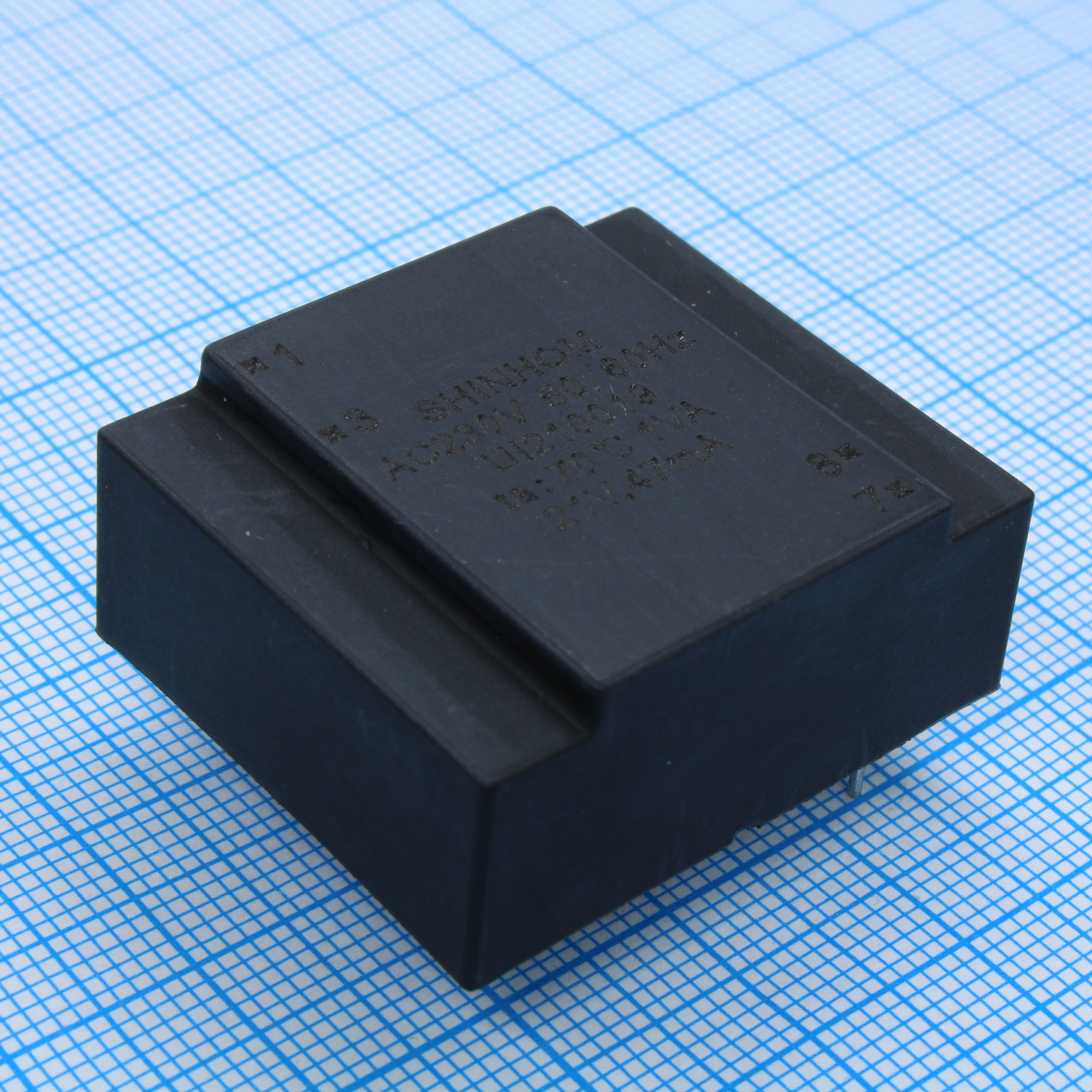 UI210019 - Трансформатор питания 1ВА  230В, 21В , 47мА 70/B