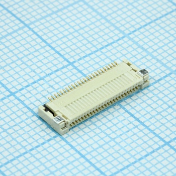 XF2M24151A - Разъем для плоского шлейфа 24 контакта 0.5мм поверхостный монтаж рейка