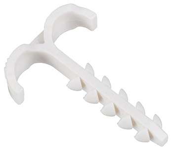 Дюбель-хомут Т-образ. 4-12мм нейлон бел. (уп.100шт) UDH11-04-12-100-K01