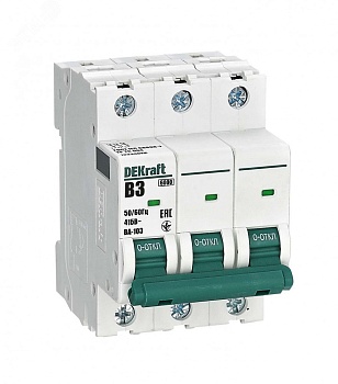 Выключатель автоматический 3Р 3А х-ка B ВА-103 6кА 12234DEK