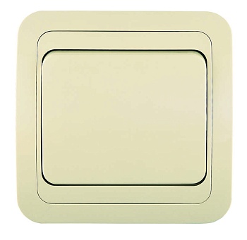 Переключатель проходной 1-кл. СП Mimoza 10А IP20 крем./крем. 25005
