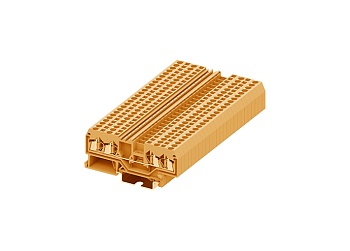 Проходная клемма 225932 - Проходная клемма, TA2.5, 4 точки подключения, тип фиксации провода: пружинный, номинальное сечение: 2,5 мм кв., 24A, 800V, ширина: 5 мм, цвет: оранжевый, тип монтажа: DIN 35