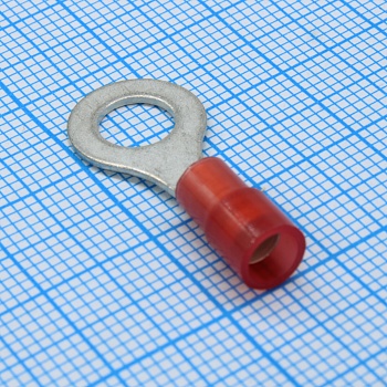ВНКИ 1.5-6 - Виброустойчивый кольцевой кабельный изолированный наконечник с нейлоновой манжетой, сечение 0.25-1.5 мм2 под М6