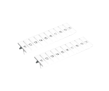 Маркировочные шильдики UZB 4-10 - Маркировочне шильдики (полоска 10 шильдиков), для клемм UJ5-4, чистая, цвет: белый