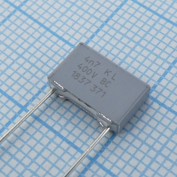 BFC237188472 - Пленочный конденсатор 4,7нФ 400VDC/220VAC ±10% 10х2.5х6.5мм 105°C