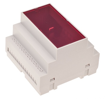 Z109JFCZ PS - Корпус пластиковый на DIN рейку, светло-серый с красным светофильтром