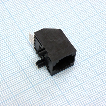 5557314-1 - Модульный разъем, Cat3, RJ25, Гнездо, 6 контакт(-ов), 6 вывод(-ов), 1 порт(-ов)