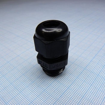 DDL-M16P (black) - Кабель ввод, крепление на панель, гайка для крепления на панель приобретается отдельно