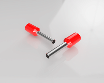 Наконечник 06.600.2227.0 - Наконечник кабельный, трубчатый, изолированный, S=1мм, L=14мм, красный