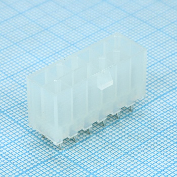 39281123 - Прямоугольный разъем, Серия Mini-Fit 12 контакт(-ов), Штыревой Разъем, 4,2мм