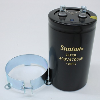 TS13EF2G472MSB000R - Алюминиевый электролитический конденсатор 400В 4700µF 85°C 12000h. В комплект поставки конденсаторов, произведённых после 01.12.2018, гайки/шайбы не входят