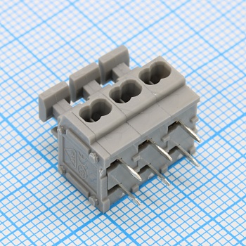 DG235T-5.0-03P-11-00A(H) - Нажимной безвинтовой клеммный блок 3 контакта. Зажим типа торцевой контакт. Серия DG235T-5.0