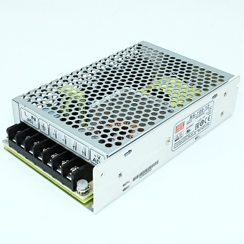 RS-100-12 - AC/DC, 100Вт, выход 12В/8.5A, рег. вых 11.4…13.2 В , вход 88…264В AC, 47…63Гц / 125…373 В DC,  изоляция 3000В AC, в кожухе 159х97х38мм, -20…+70°С