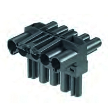 Разветвитель  GST18i5 - Распределительное устройство, 1 вход / 2 выхода, тип: T, 5 полюсов, серия gesis GST18i5, номинальное напряжение: 250V / 400V, номинальный ток: 20А, цвет: черный