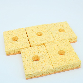 Sponge 2 layers 70X55X16mm комплект 5шт - Губка для очистки жал, двухслойная, в упаковке 5шт