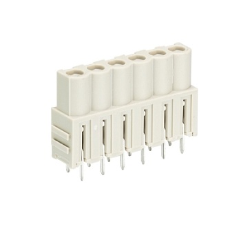 Розетка Wiecon 8213 BL / 6 G OB - Розеточный разъем, вертикальный, на плату, шаг 5,08 мм, 6 полюсов, фиксация на плате пайкой, 690V, 12А, без маркировки, цвет: серый, серия 8213 BL G