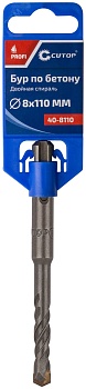 Бур по бетону , Profi, двойная резьба, SDS-Plus, 8 х 110 мм 40-8110