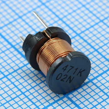 RCH895NP-471K - Силовая индуктивность 470uH ±10% 0.43A 0.89Om радиальная без магнитного экрана