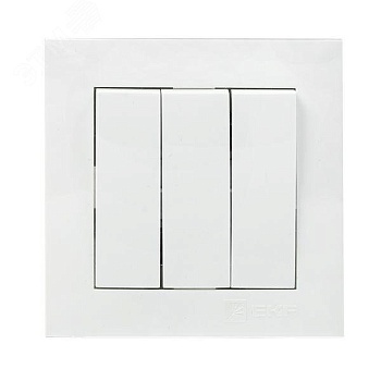 Валенсия Выключатель 3-кл. 10А белый PROxima EWV10-024-10