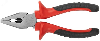 Плоскогубцы комбинированные ""Оптима"", двухцветные обрезиненные ручки, полированная сталь 165 мм 47553