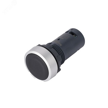 Кнопка SB7 моноблочная 22мм черная с возвратом, металл, 1НО, IP65 SB7EA21