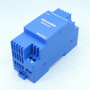 DRL30-24-1 - AC-DC преобразователь на DIN-рейку 30Вт выход 24В 1.25А
